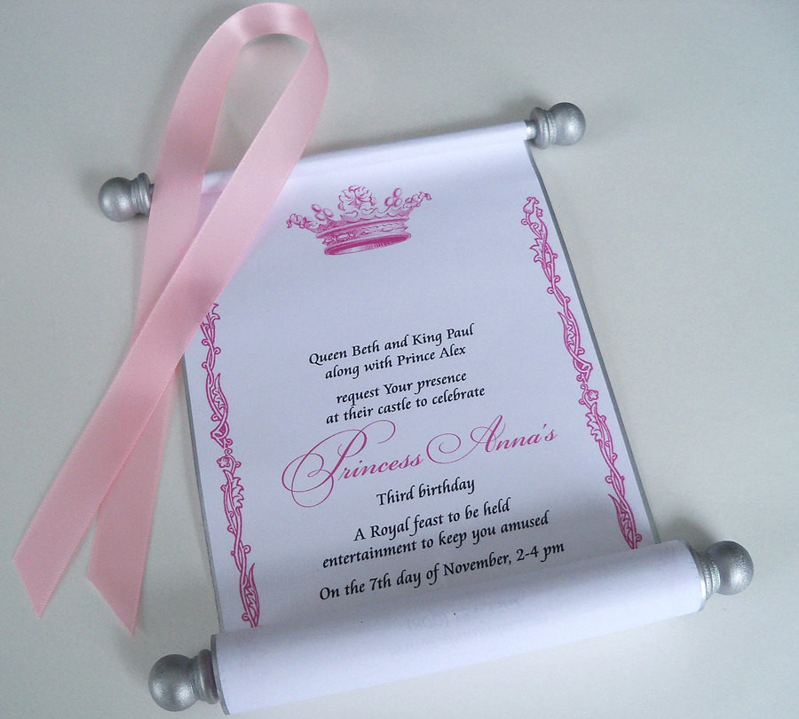 Best ideas about Royal Birthday Invitations
. Save or Pin Princess birthday invitation scroll with royal by Now.