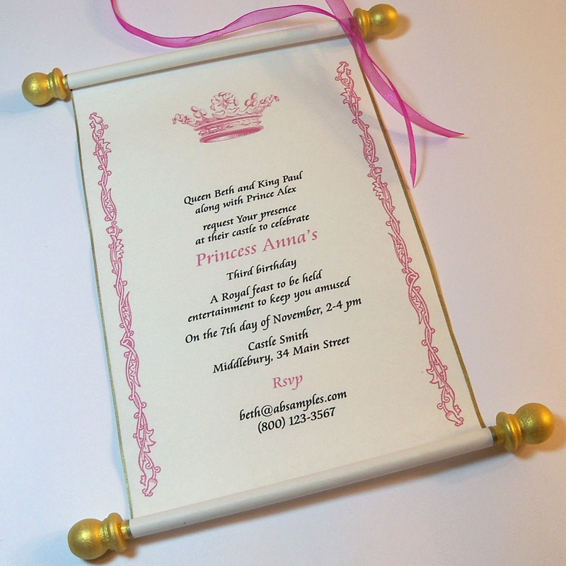 Best ideas about Royal Birthday Invitations
. Save or Pin Royal birthday party scroll invitation set by ArtfulBeginnings Now.