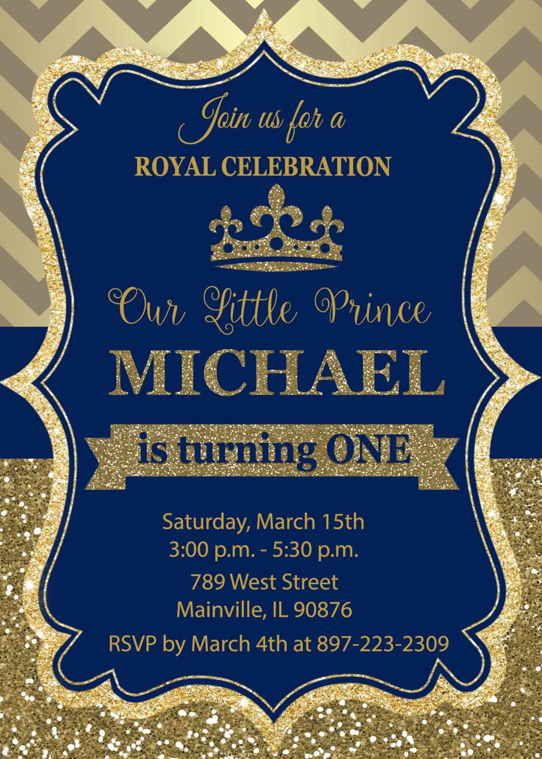 Best ideas about Royal Birthday Invitations
. Save or Pin Prince Birthday Party Invitation First Birthday Royal Now.