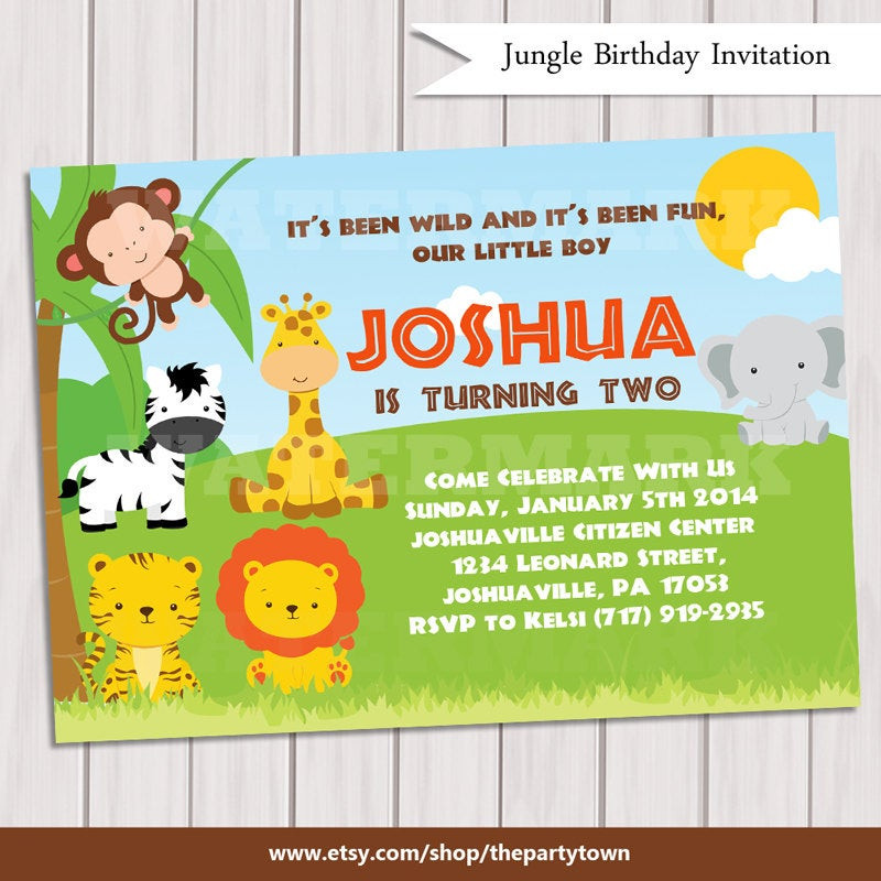 Best ideas about Safari Birthday Invitations
. Save or Pin Jungle Birthday Invitation Safari Birthday invitation Now.