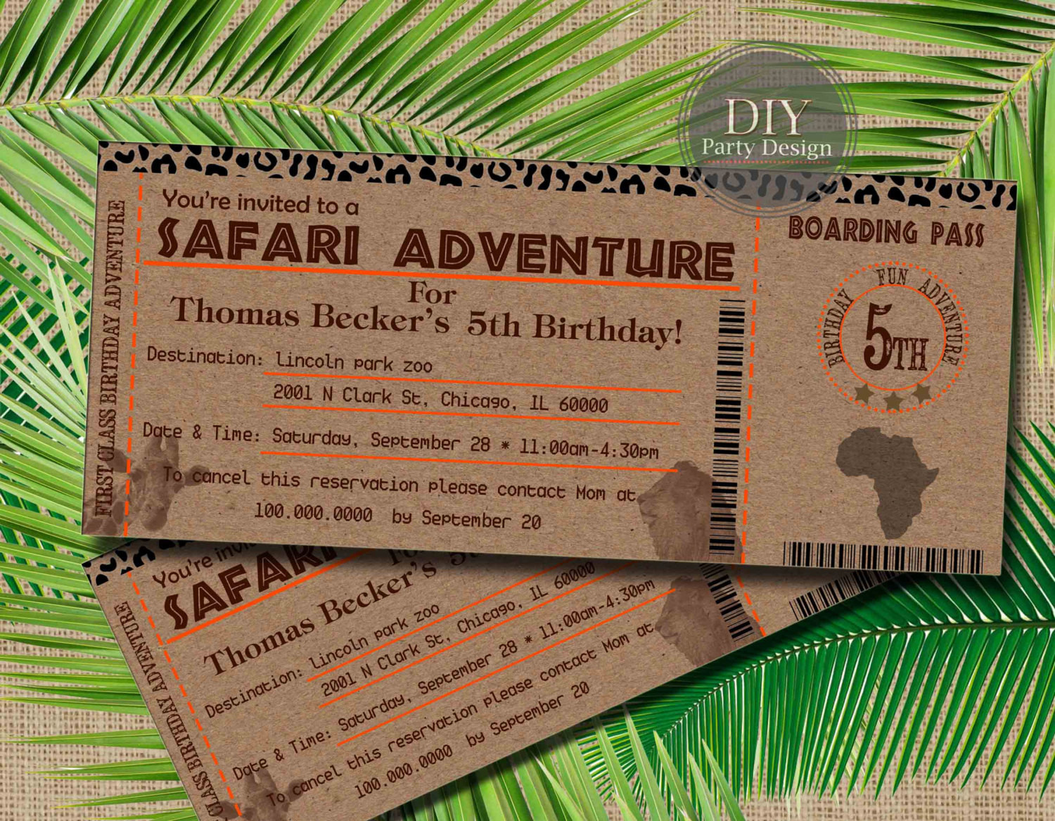 Best ideas about Safari Birthday Invitations
. Save or Pin Safari Ticket Birthday Invitation Baby Shower Invitation Now.