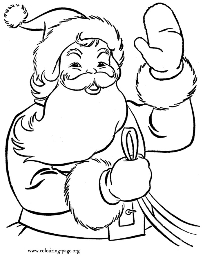 Best ideas about Santa Claus Big Pictures Coloring Sheets For Kids
. Save or Pin Christmas Santa Claus waving to the kids coloring page Now.