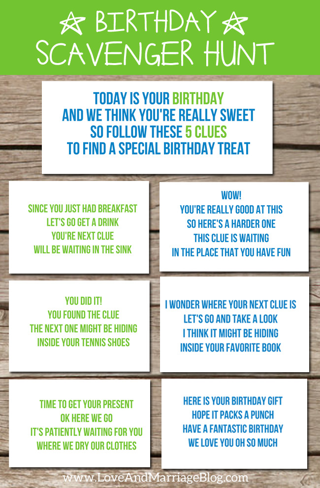 Best ideas about Scavenger Hunt Birthday Party
. Save or Pin Birthday Scavenger Hunt with free printables  Now.