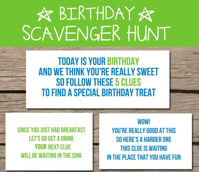 Best ideas about Scavenger Hunt Birthday Party
. Save or Pin Birthday Scavenger Hunt with free printables  Now.