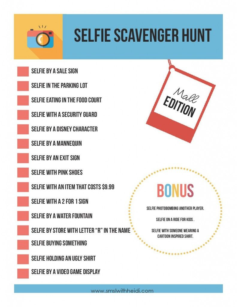 Best ideas about Scavenger Hunt Birthday Party
. Save or Pin Selfie Scavenger Hunt Now.