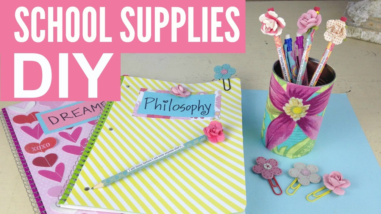 Best ideas about School Supply DIY
. Save or Pin DIY School Supplies Cute and Easy Now.