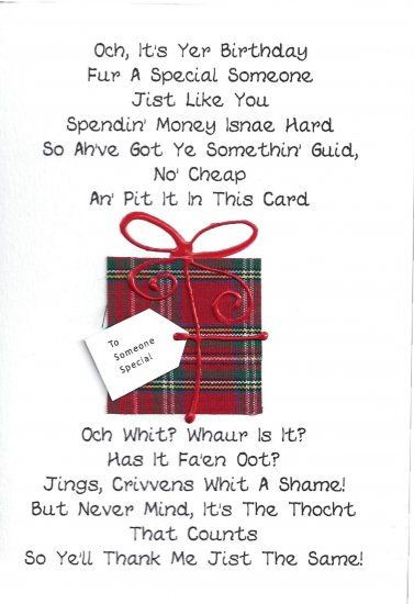 Best ideas about Scottish Birthday Wishes
. Save or Pin Scottish Birthday Card Poem Parcel Image to Close Now.