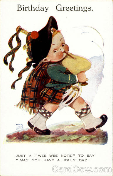 Best ideas about Scottish Birthday Wishes
. Save or Pin Birthday Greetings Bagpipes Mabel Lucie Attwell Now.