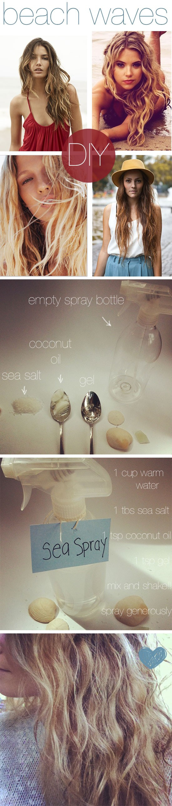 Best ideas about Sea Salt Hair Spray DIY
. Save or Pin Sea Salt Hair Spray Now.