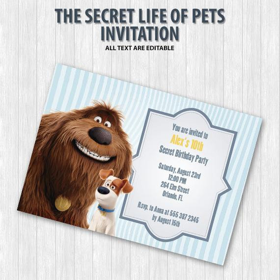 Best ideas about Secret Life Of Pets Birthday Party
. Save or Pin The Secret Life of Pets Party Invitation Now.