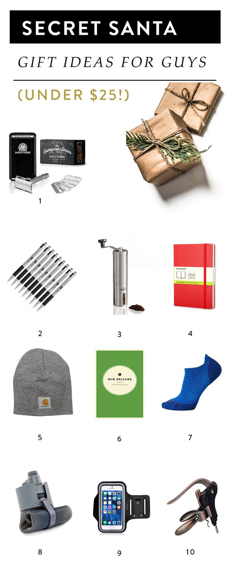 Best ideas about Secret Santa Gift Ideas For Guys
. Save or Pin 10 Secret Santa Gift Ideas for Guys Under $25 Now.