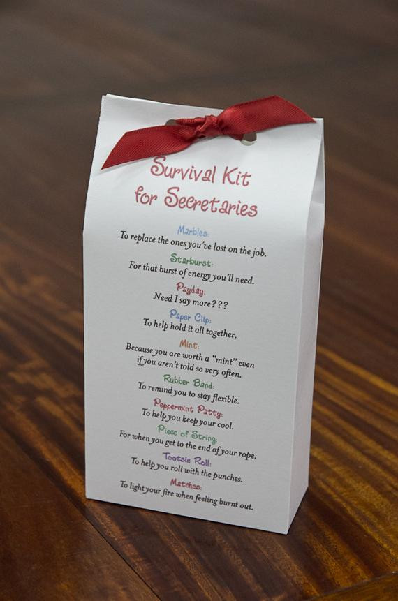 Best ideas about Secretary Gift Ideas
. Save or Pin Survival Kit for Secretaries Printable PDF Now.