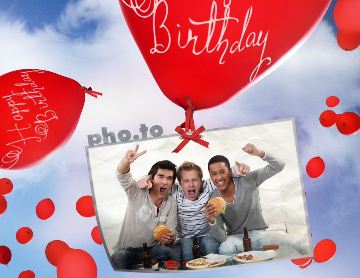 Best ideas about Send A Birthday Card Online
. Save or Pin Birthday card with flying balloons Printable photo template Now.