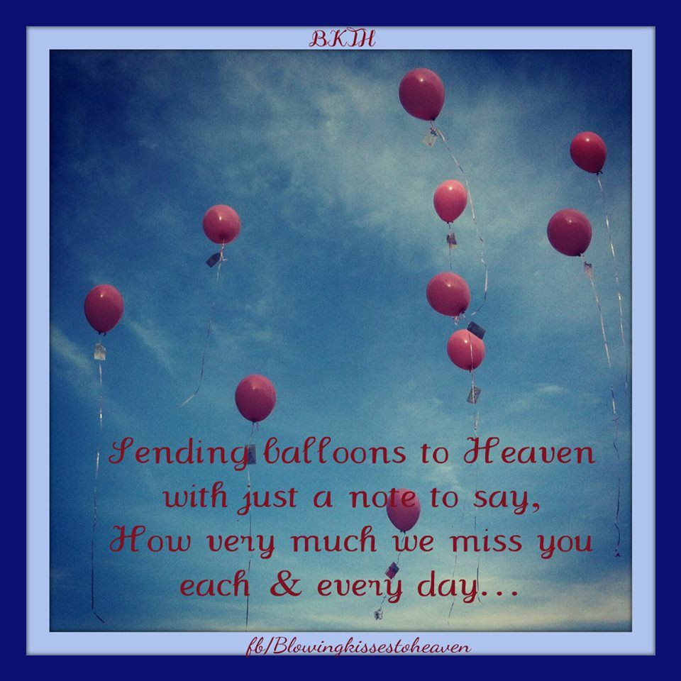 Best ideas about Sending Birthday Wishes To Heaven
. Save or Pin Sending Balloons to Heaven filed with Love to my Angel Now.