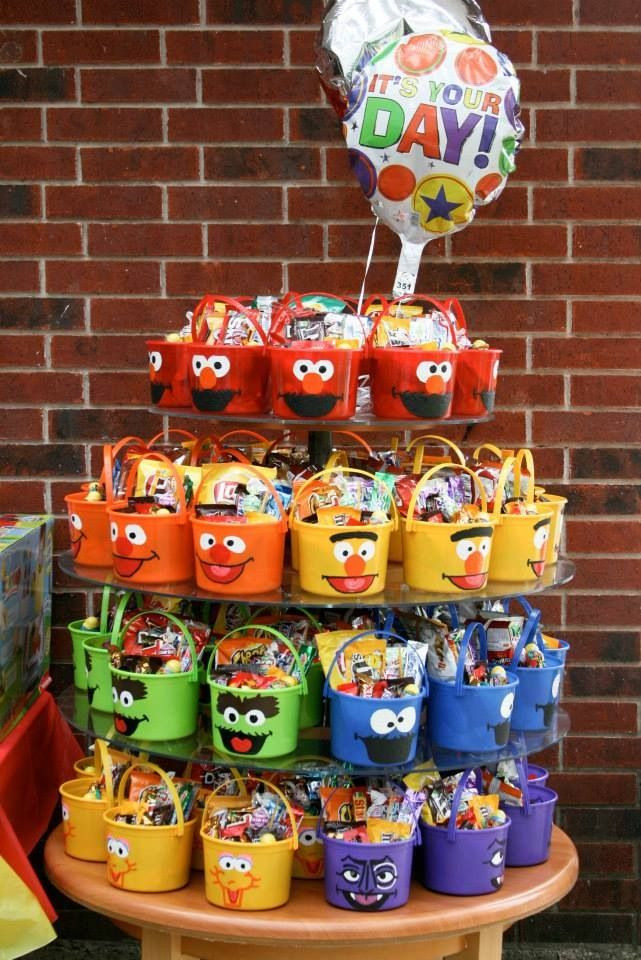 Best ideas about Sesame Street Birthday Party Ideas
. Save or Pin Sesame Street Candy buckets for my sons 1st birthday Now.