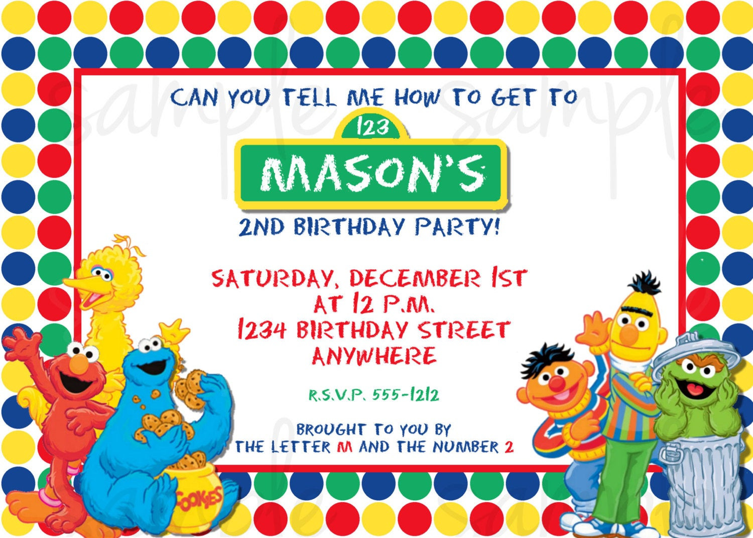 Best ideas about Sesame Street Birthday Party Invitations
. Save or Pin Sesame Street Birthday Invitation Elmo Birthday Invitation Now.