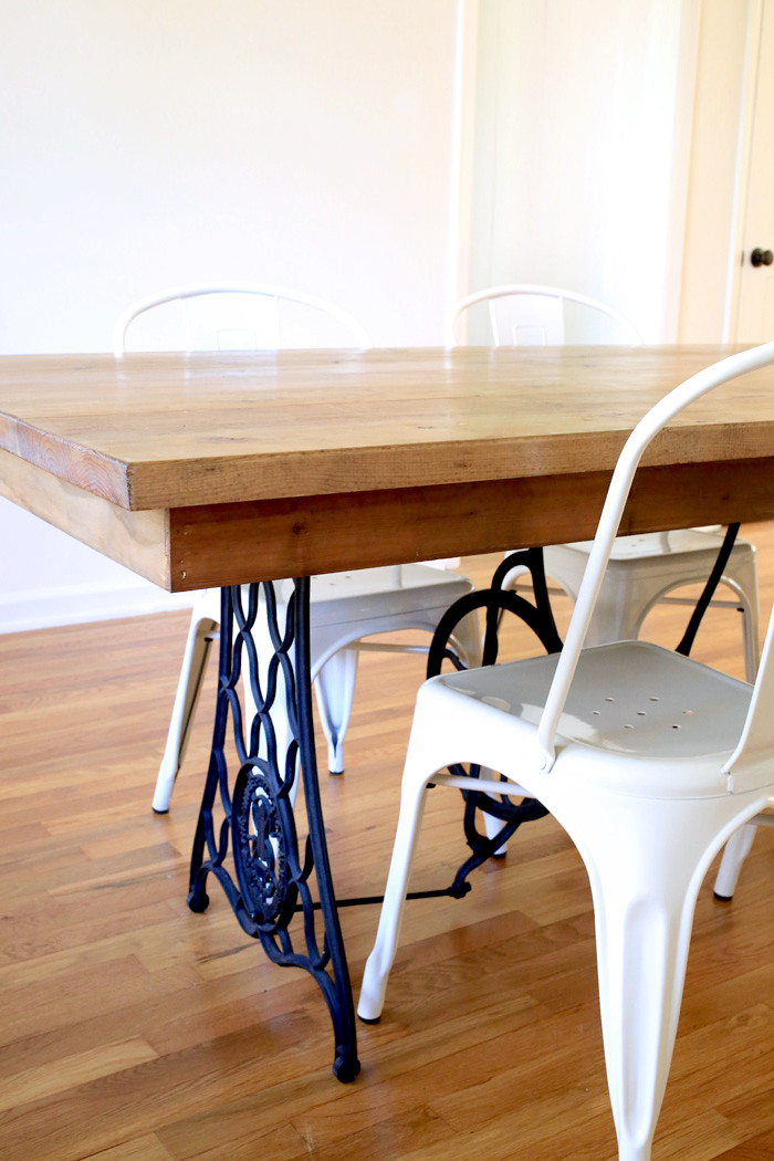 Best ideas about Sewing Machine Table Ideas
. Save or Pin Our DIY Dining Table from an old sewing machine Now.