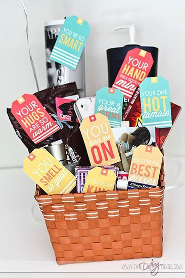 Best ideas about Sexy Gift Ideas
. Save or Pin Husband Gift Basket 10 Things I Love About You Now.