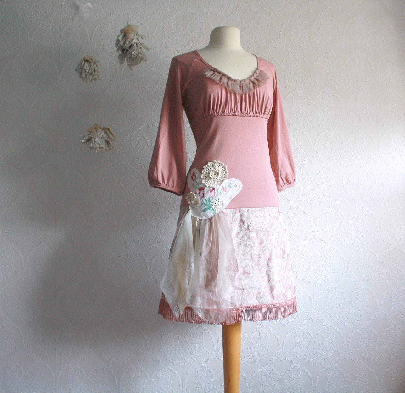 Best ideas about Shabby Chic Clothes
. Save or Pin Pink Shabby Chic Dress Upcyced Women s Clothing Dusty Rose Now.