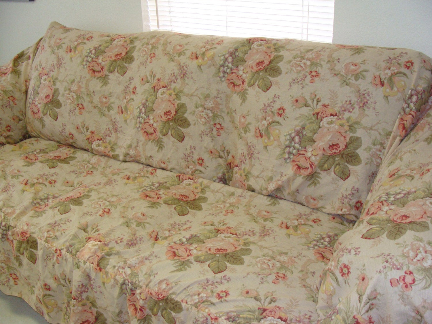 Best ideas about Shabby Chic Couch Cover
. Save or Pin Shabby Chic Sofa Cover with Pink Cabbage Roses Now.