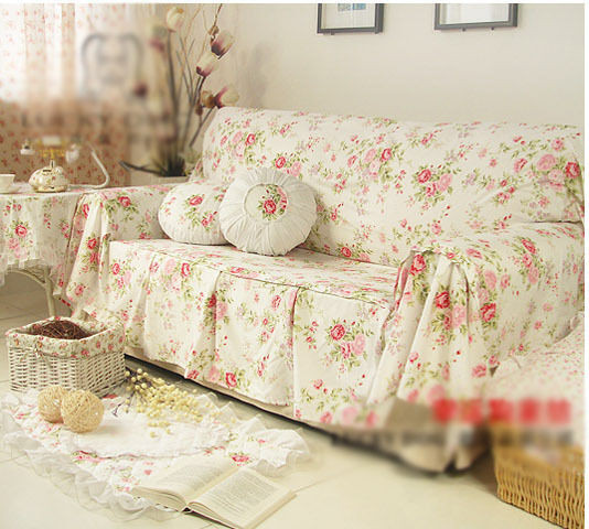 Best ideas about Shabby Chic Couch Cover
. Save or Pin Shabby Chic Cottage Floral Sofa Couch Cover Pleats 2 Now.