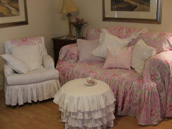Best ideas about Shabby Chic Couch Cover
. Save or Pin shabby chic sofa slipcoverthrow by MyThymeCreations on Etsy Now.