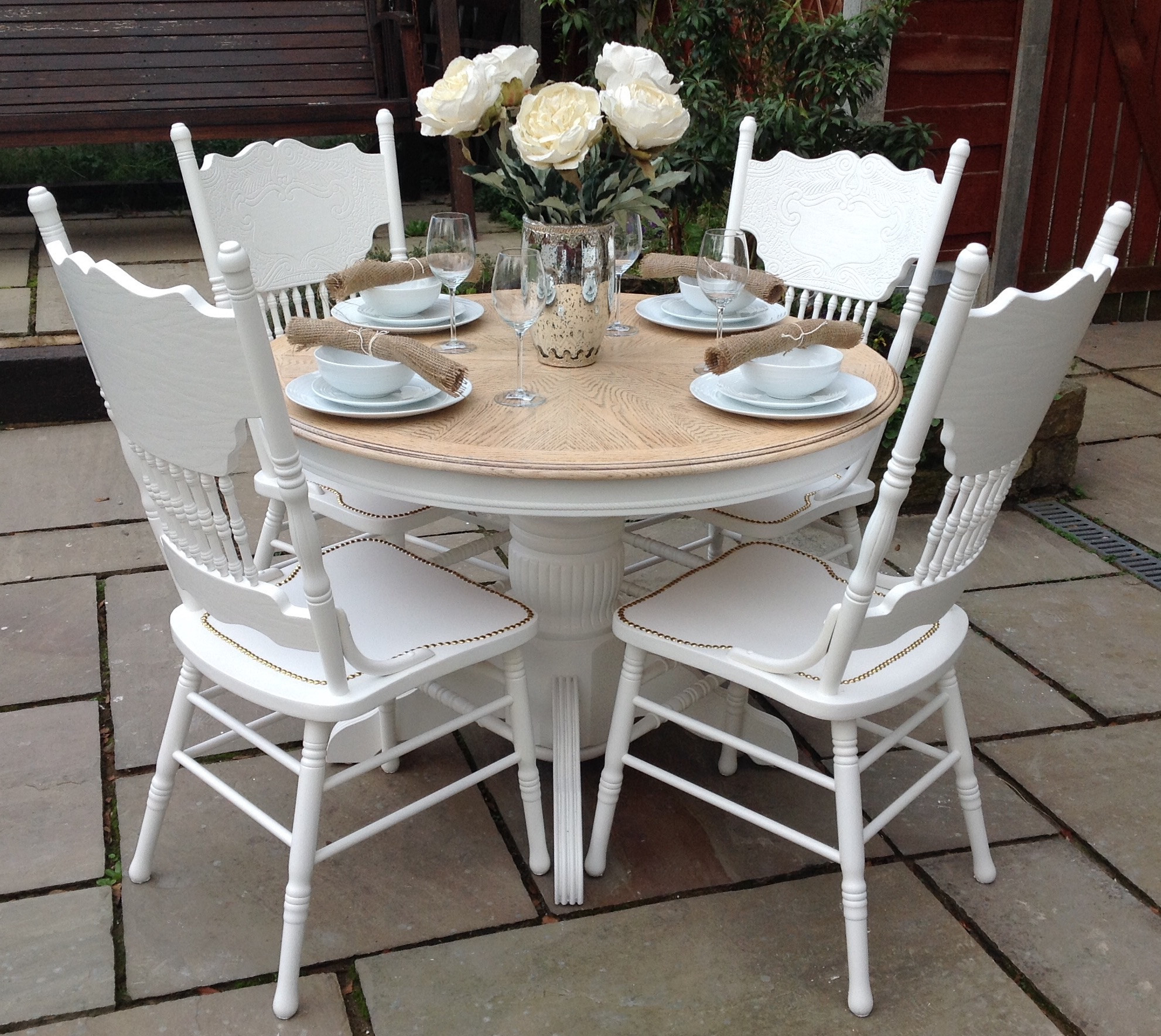 Best ideas about Shabby Chic Dining Table
. Save or Pin Top 50 Shabby Chic Round Dining Table and Chairs Home Now.