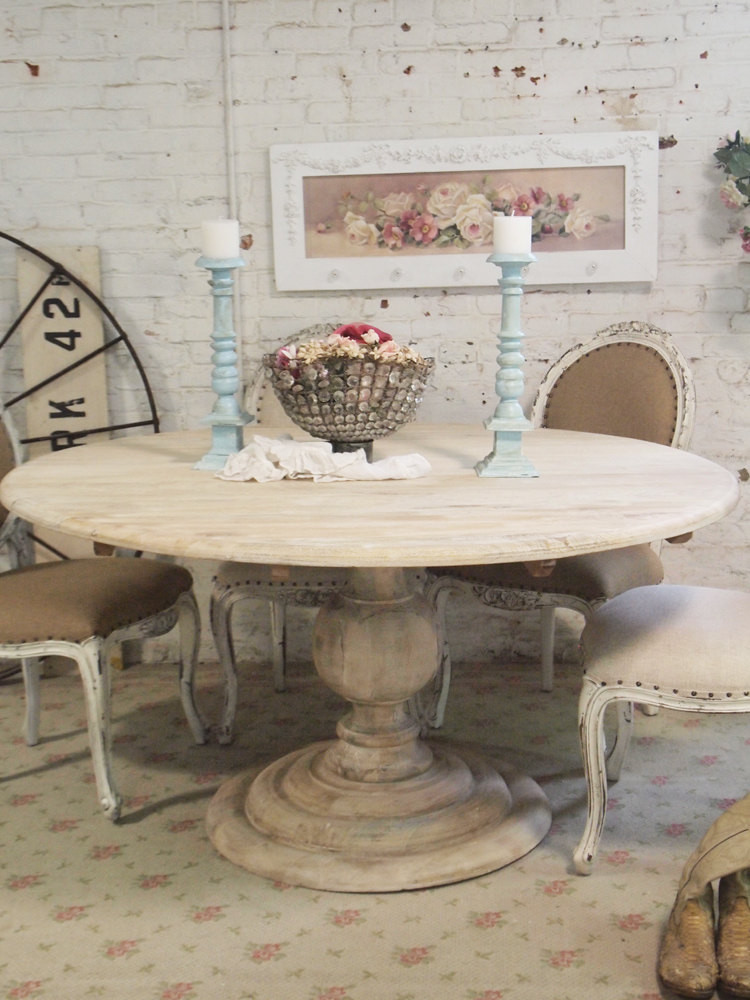 Best ideas about Shabby Chic Dining Table
. Save or Pin Painted Cottage Chic Shabby French Linen Round Dining Now.