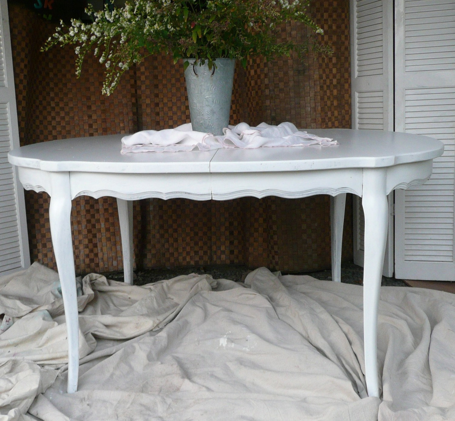 Best ideas about Shabby Chic Dining Table
. Save or Pin Vintage Painted Shabby Chic Dining Table in White painted Now.