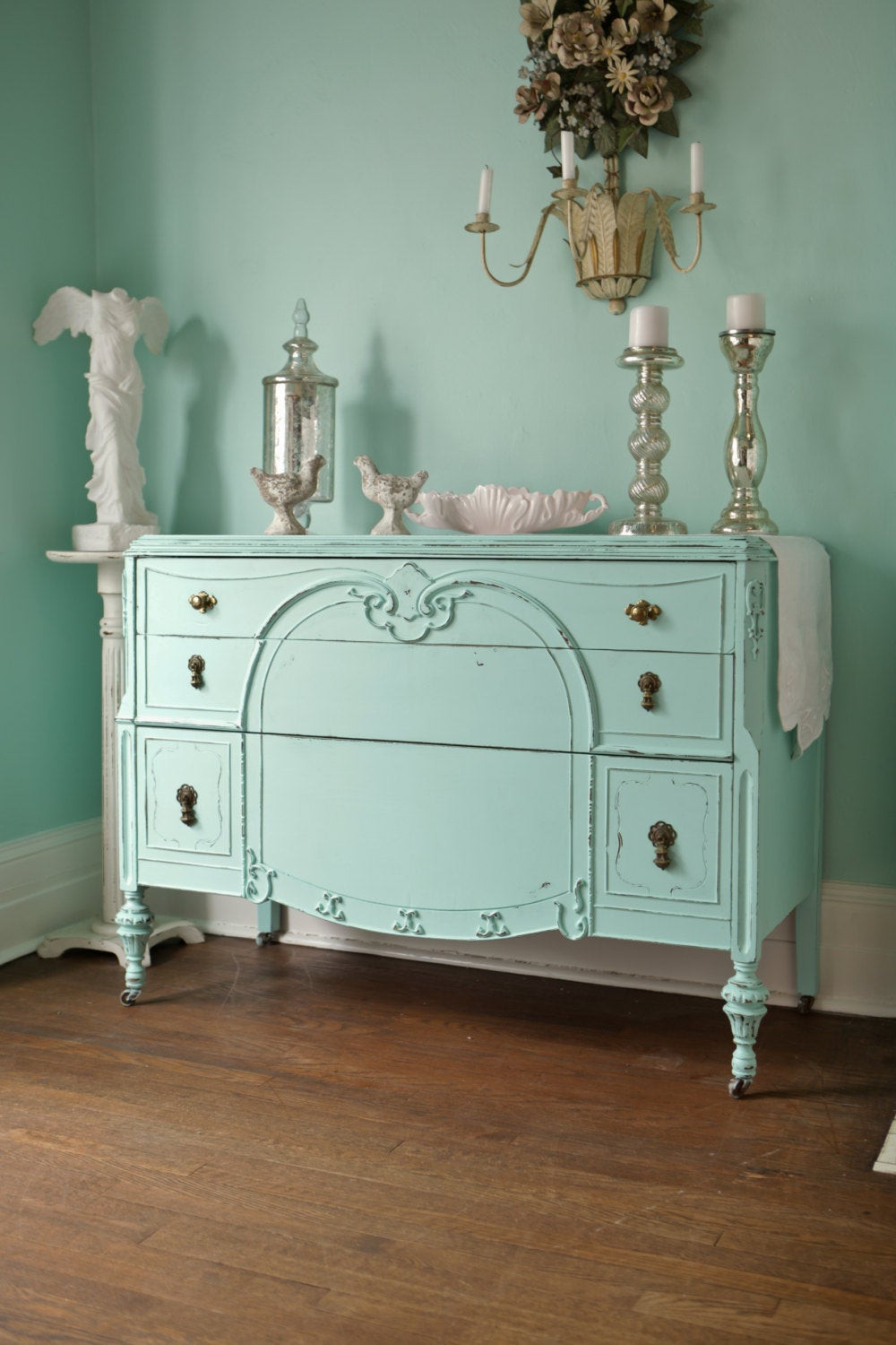 Best ideas about Shabby Chic Dressers
. Save or Pin custom order antique dresser shabby chic distressed aqua blue Now.