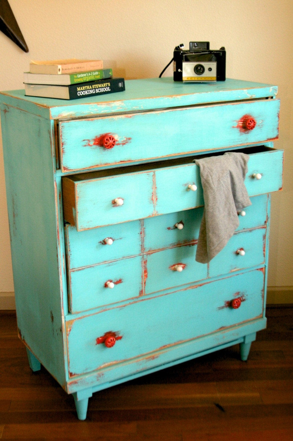 Best ideas about Shabby Chic Dressers
. Save or Pin Shabby Chic Distressed Vintage Dresser Teal Red White Free Now.