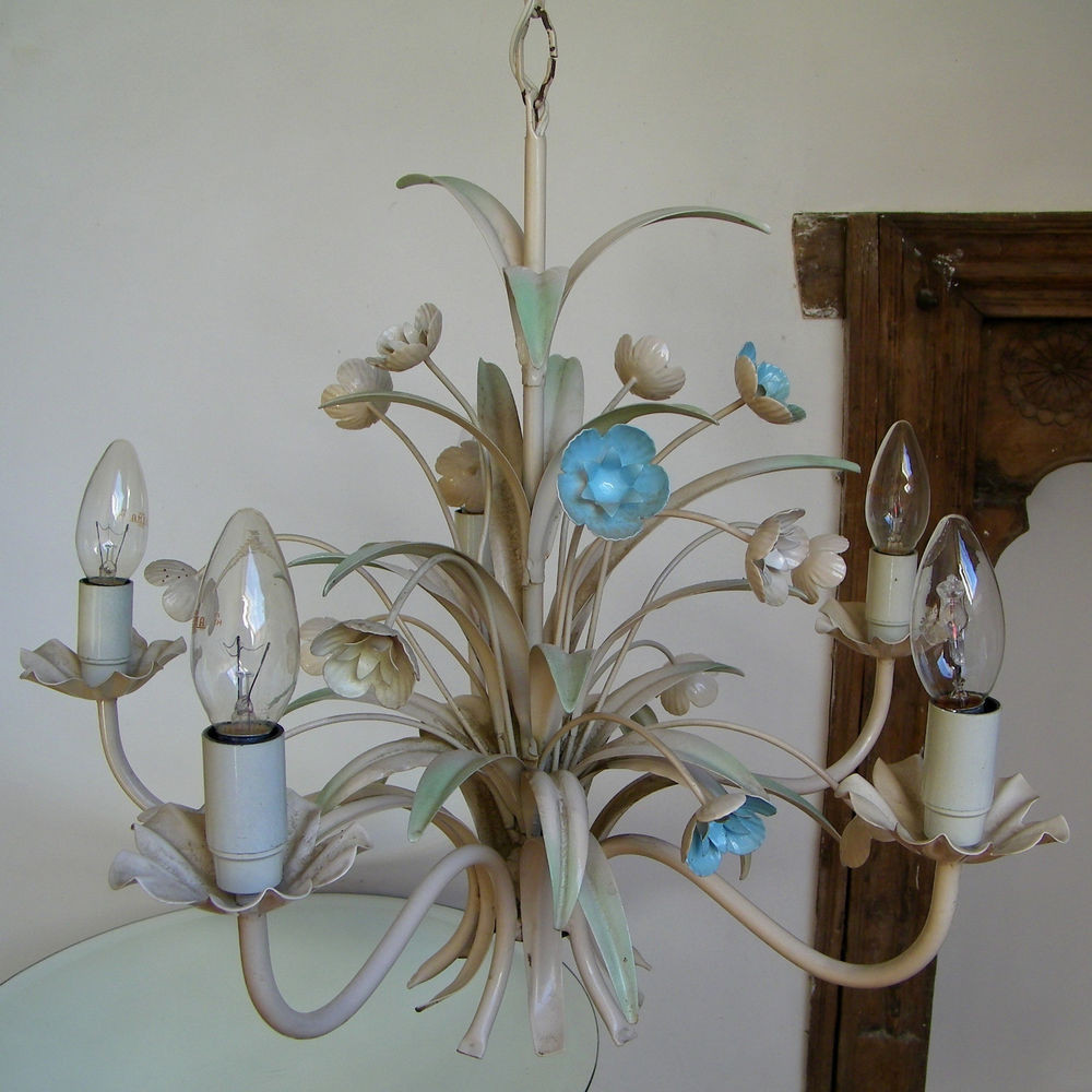 Best ideas about Shabby Chic Light Fixtures
. Save or Pin LOVELY VINTAGE SHABBY CHIC FLOWERS ITALIAN TOLE CEILING Now.