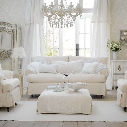 Best ideas about Shabby Chic Living Room
. Save or Pin All Shades White 30 Beautiful Living Room Designs Now.