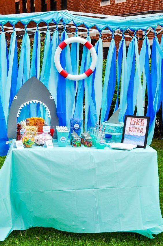 Best ideas about Shark Birthday Decorations
. Save or Pin Shark Party Ideas Sebastian golden birthday Now.