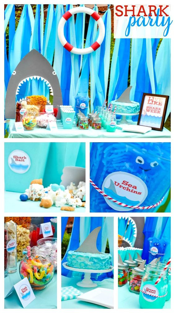 Best ideas about Shark Birthday Decorations
. Save or Pin Shark party Sharks and Shark week on Pinterest Now.