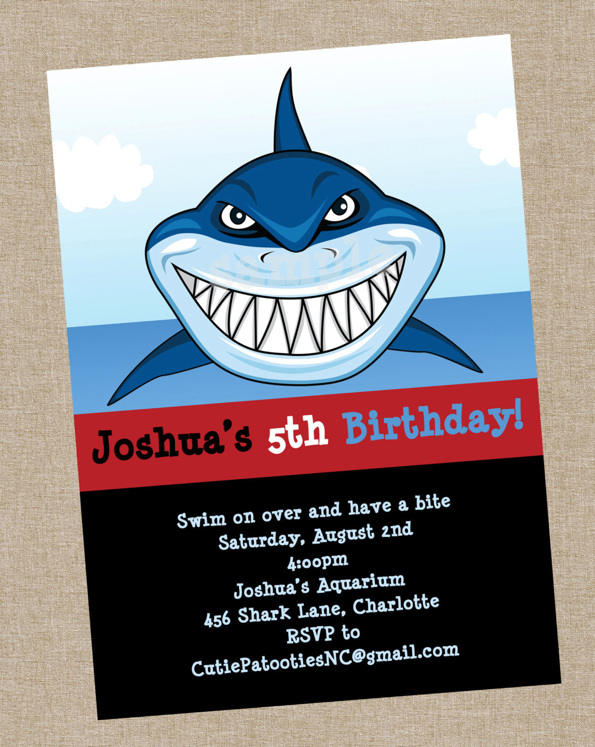 Best ideas about Shark Birthday Party Invitations
. Save or Pin Shark Birthday Invitation Printable or Printed Shark Party Now.