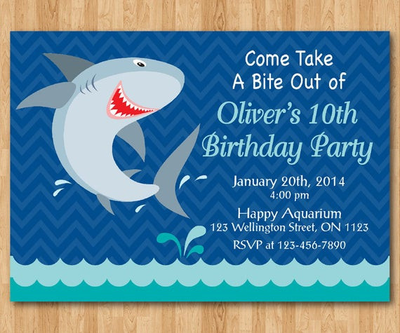 Best ideas about Shark Birthday Party Invitations
. Save or Pin Shark Birthday Invitation Shark Theme Birthday Party Invite Now.