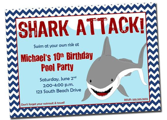 Best ideas about Shark Birthday Party Invitations
. Save or Pin Items similar to Pool Party Shark Birthday Invitation Now.