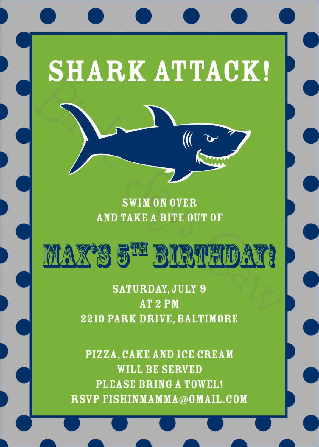 Best ideas about Shark Birthday Party Invitations
. Save or Pin Shark Attack Invitation Birthday Baby Shower Engagement Now.
