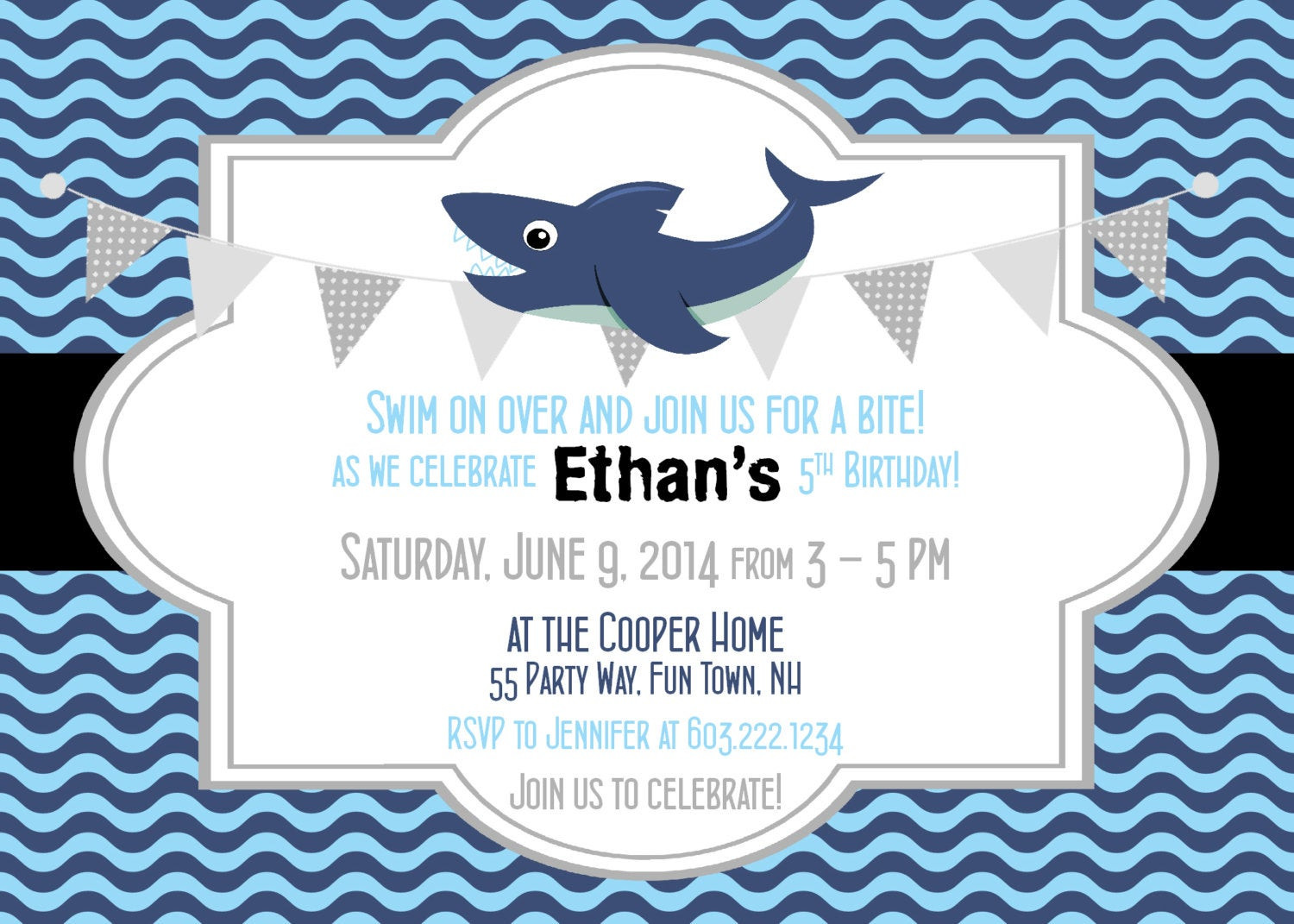 Best ideas about Shark Birthday Party Invitations
. Save or Pin Shark Birthday Invitation Shark Party Invitation Shark Now.