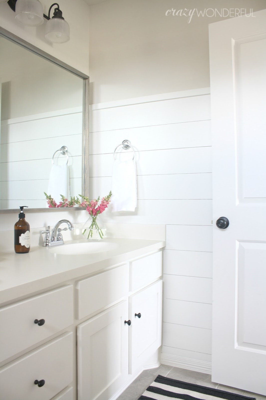 Best ideas about Shiplap Bathroom DIY
. Save or Pin shiplap girl s bathroom reveal Crazy Wonderful Now.
