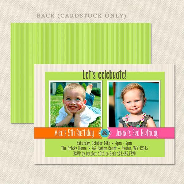 Best ideas about Sibling Birthday Party Invitations
. Save or Pin Sibling Celebration Joint Birthday Party Invitations – Lil Now.