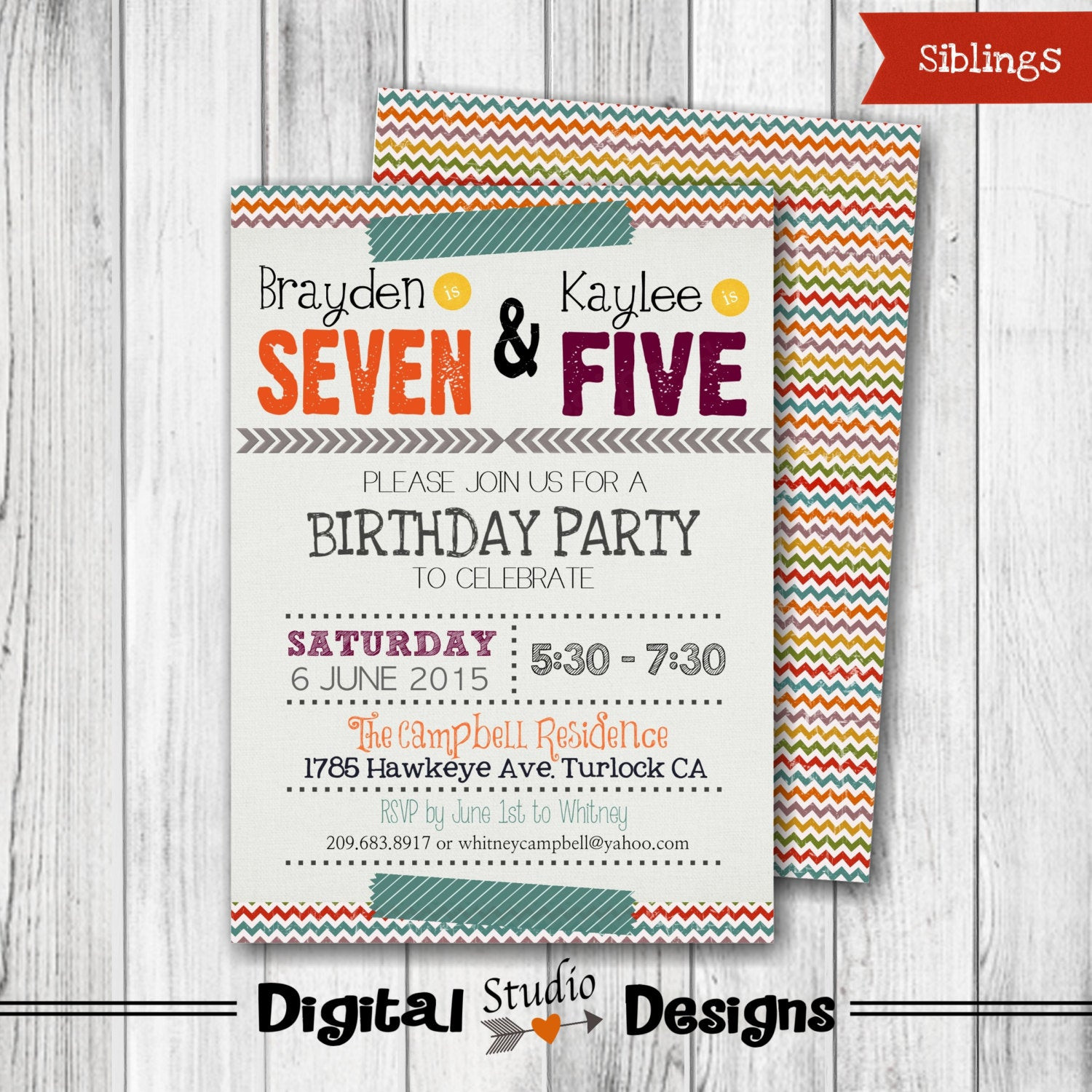 Best ideas about Sibling Birthday Party Invitations
. Save or Pin Sibling Birthday Invitations Joint by DigitalStudioDesigns Now.