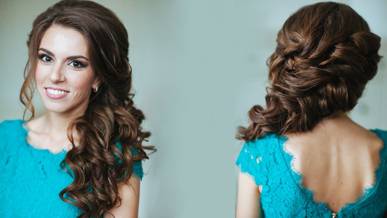 Best ideas about Side Curls Hairstyles For Wedding
. Save or Pin Side swept curls wedding prom hairstyles tutorial Now.