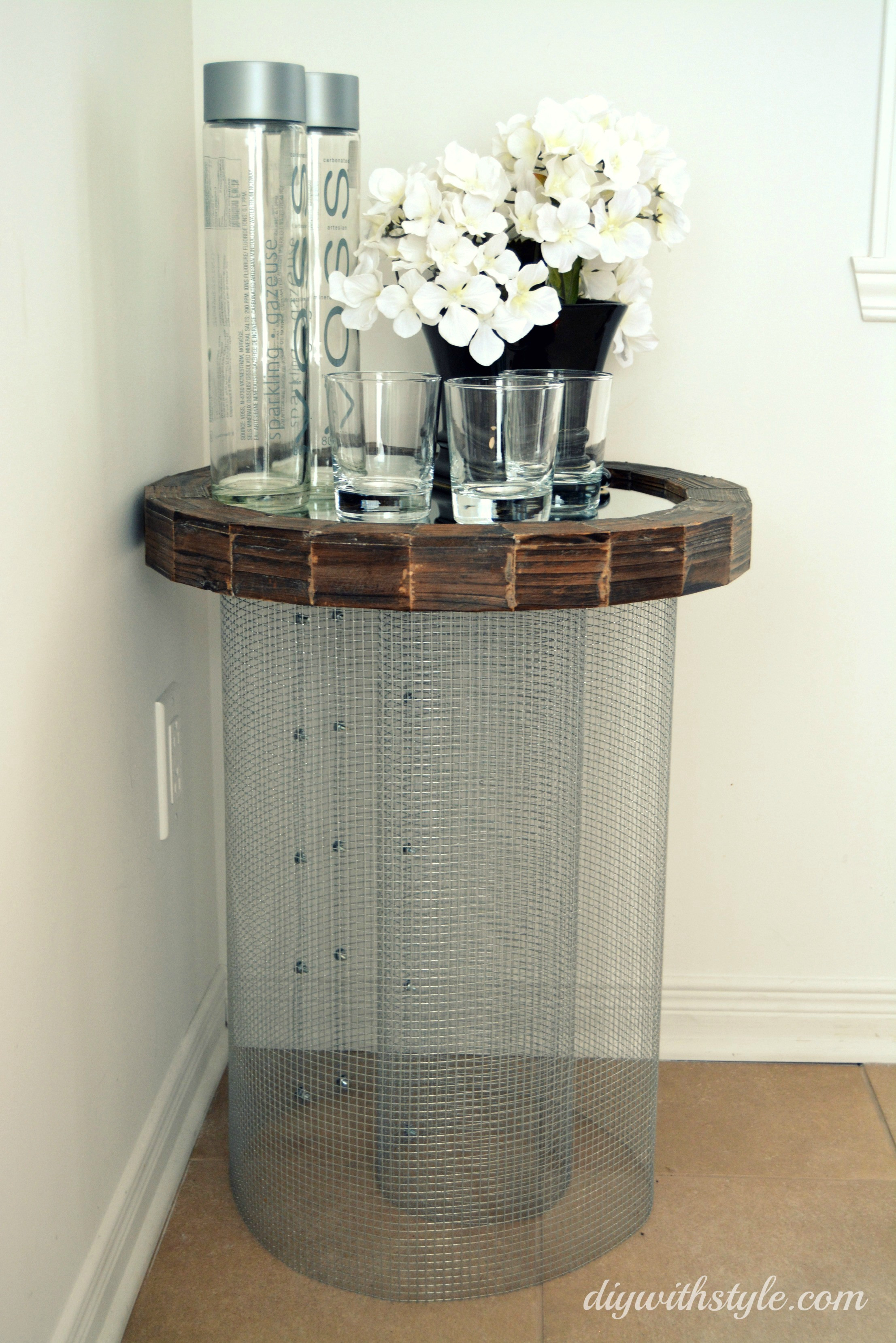 Best ideas about Side Table DIY
. Save or Pin MESH & MIRROR SIDE TABLE – DIY With Style Now.