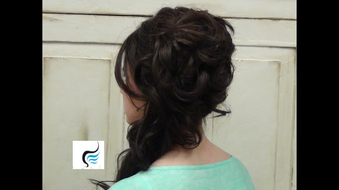 Best ideas about Side Updo Hairstyles
. Save or Pin Cascading Side Updo for Long Hair Prom or Weddings Now.