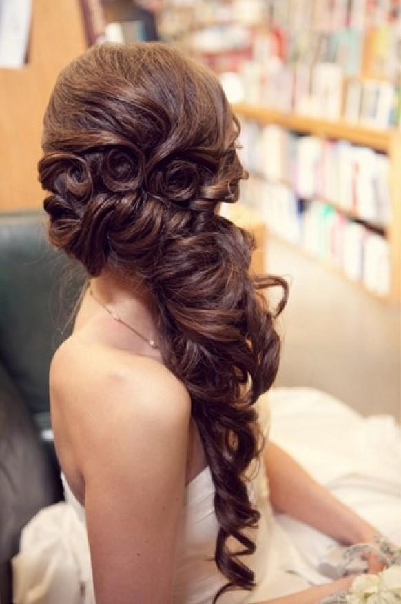 Best ideas about Side Wedding Hairstyles
. Save or Pin Gorgeous Long Wedding Hairstyle ♥ Wavy Long And Side Swept Now.