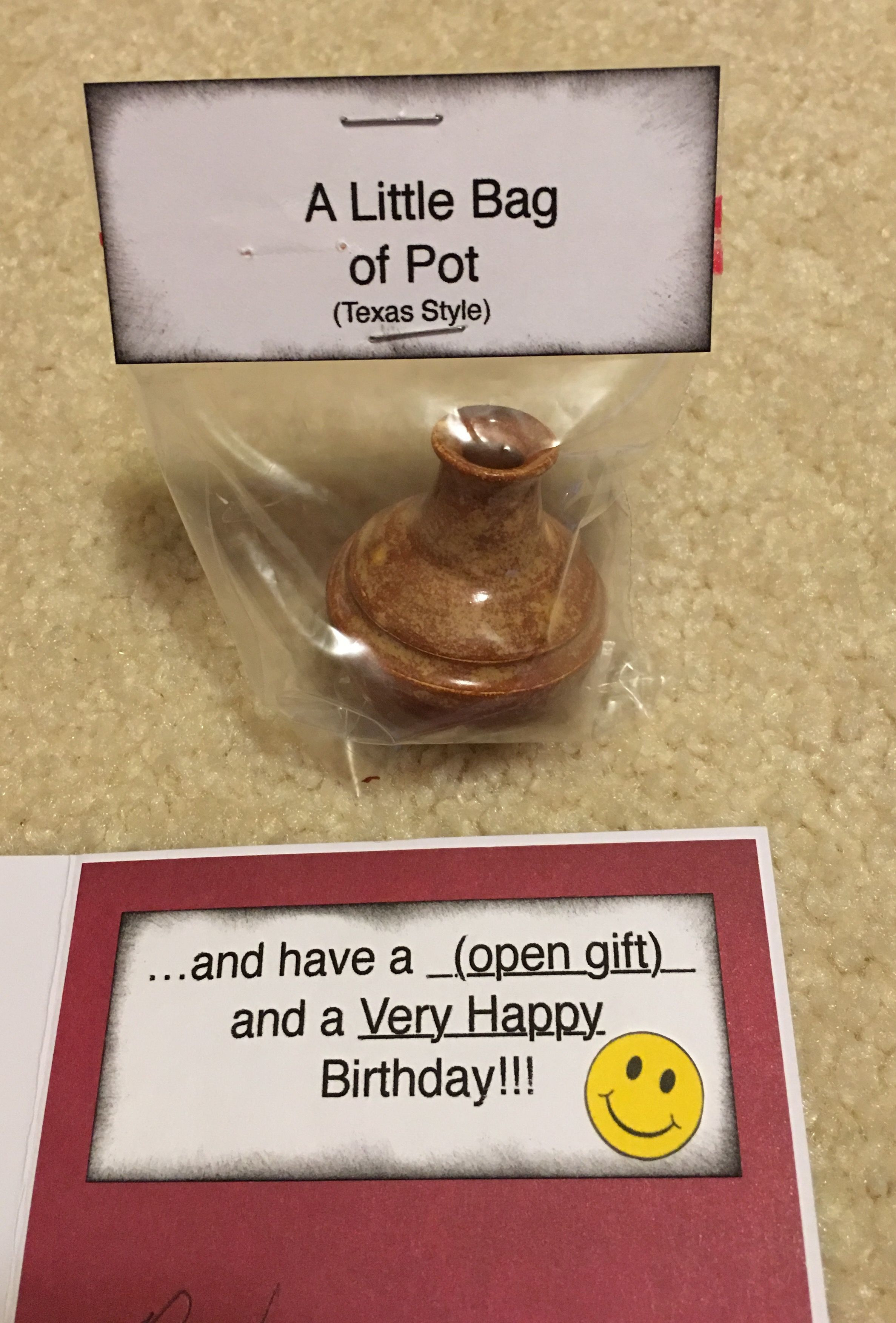 Best ideas about Silly Gift Ideas
. Save or Pin Inside of "Little Bag of Pot" card and gag t Tiny Pot Now.