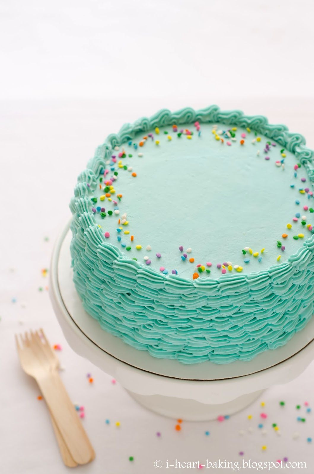 Best ideas about Simple Birthday Cake Idea
. Save or Pin i heart baking blue funfetti birthday cake with piped Now.