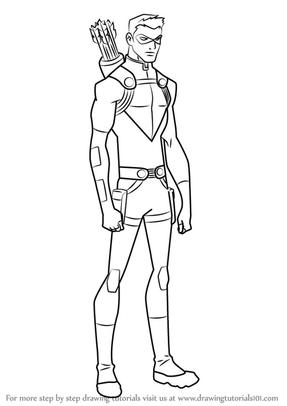 Best ideas about Simple Nightwing Coloring Sheets For Boys
. Save or Pin Learn How to Draw Red Arrow from Young Justice Young Now.